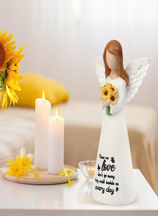 INLOMEM Sympathy Gifts for Loss of Loved One, Remembrance Gifts, Bereavement Gifts, Angel Gifts for Women, Memorial Gift for Loss of Dad Mom Grandmother, Angel Figurines (White) - Image 3